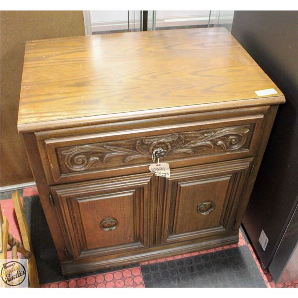 SOLID WOOD SIDE TABLE 30" X 20" X 31"