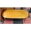 Image 1 : OVAL OAK COFFEE TABLE 48" X 24.5" X 16"