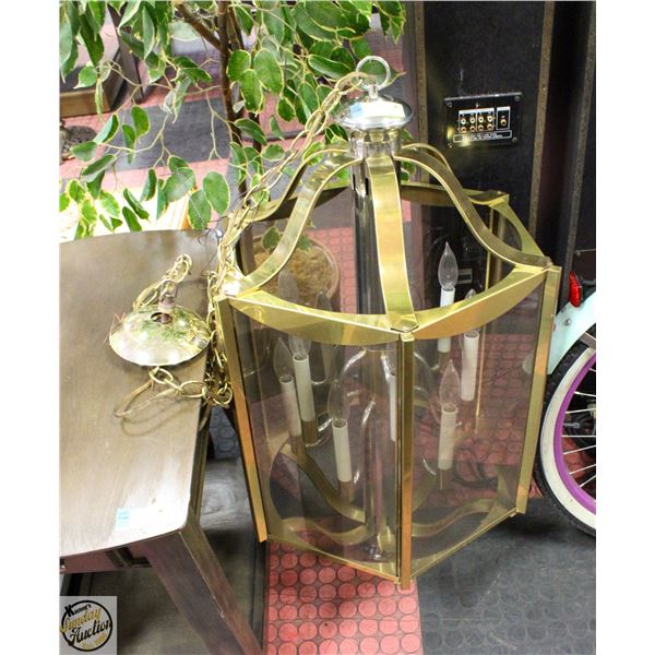 VINTAGE BRASS CHANDELIER