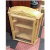Image 1 : LIGHT OAK CURIO CABINET 25" X 7" X 34"