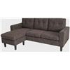Image 1 : BRAND NEW TEDDY BROWN FABRIC REVERSIBLE SECTIONAL
