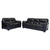 Image 1 : BRAND NEW BLACK LEATHERETTE SOFA & LOVESEAT