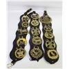 Image 2 : LOT OF 3 VINTAGE HORSE BRASS LEATHER MEDALLIONS