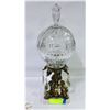 Image 1 : MARBLE BASED PINWHEEL CRYSTAL LIDDED CANDY DISH