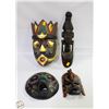 Image 2 : MEXICAN AND AZTEK STYLE FACE MASKS - DECOR