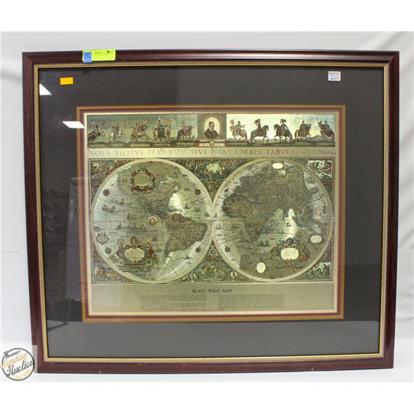 BOMBAY CO METTALIC GLOBE BALEU WALL MAP
