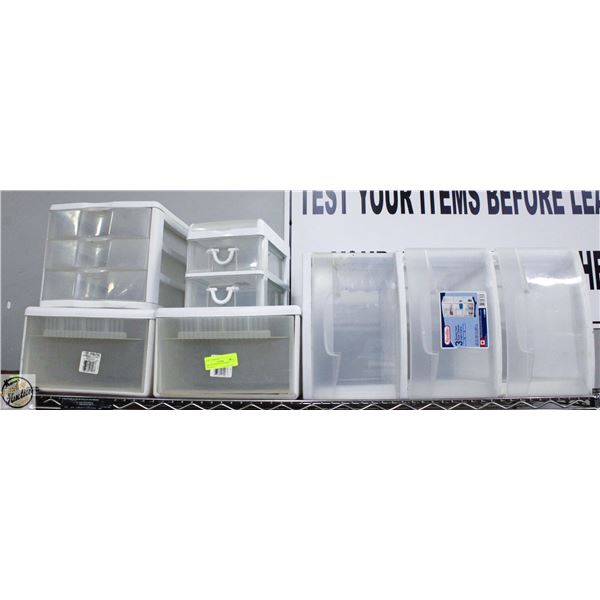 PKG OF STERELITE STORAGE DRAWERS