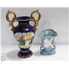 Image 1 : GOLD TRIMMED VASE SOLD WITH WELLER POTTERY VASE