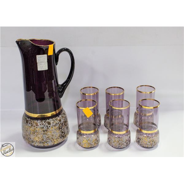 ITALIAN BLOWN GLASSWARE - 7PCS