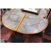 Image 1 : WOOD AND TILE END TABLES 19" X 22.5" X 28"