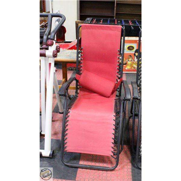 RED GRAVITY RECLINING CHAIR