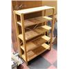 Image 1 : WOODEN 5 TIER RACK 49" X 12" X 36"