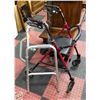 Image 1 : ALUMINUM WALKER WITH 4 WHEEL DRIVE WALKER