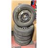 Image 1 : 4 WINTER TIRES WITH RIMS 5 BOLT 215/60R16