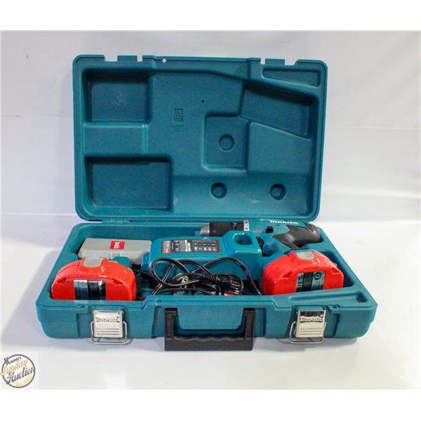 MAKITA HARD CASED 18V DRILL + BATTERIES &