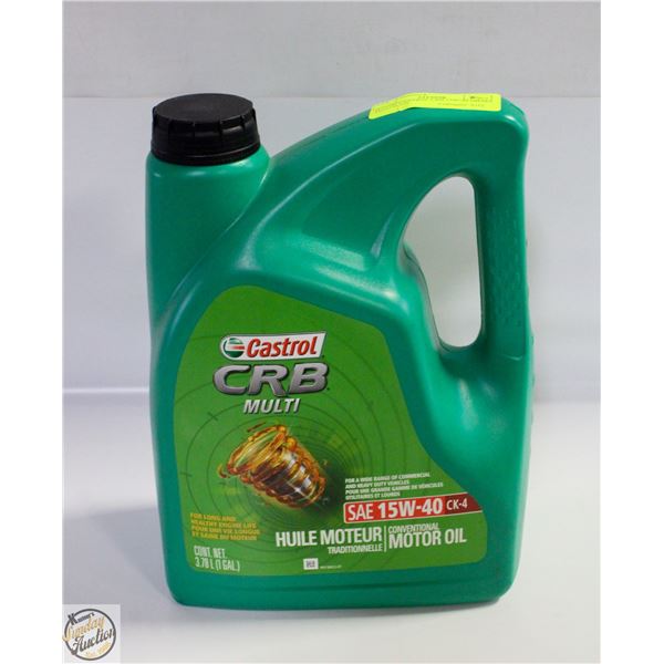 JUG OF CASTROL CRB 15W-40 DIESEL MOTOR OIL