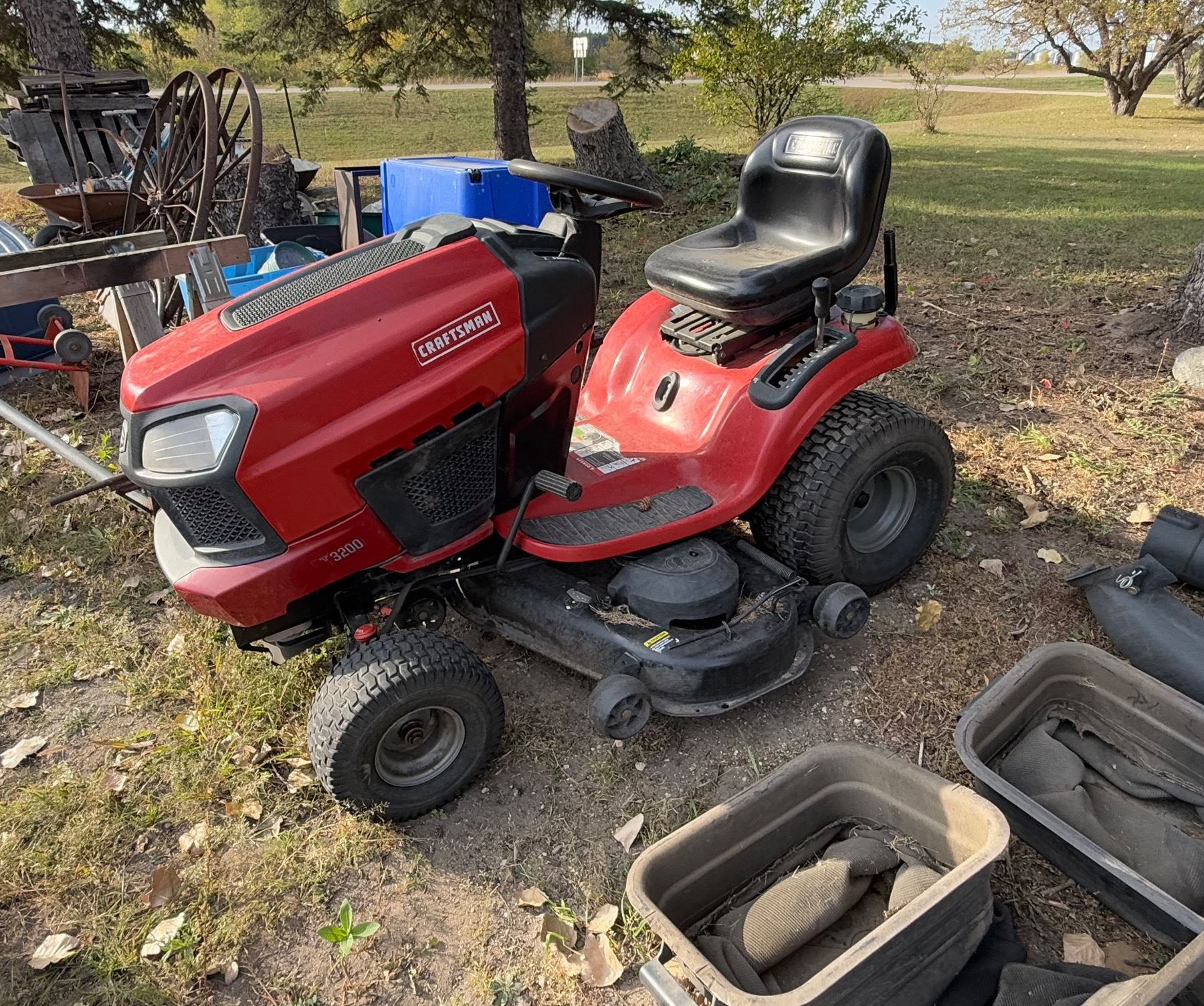 CRAFTSMAN RIDING MOWER NOT RUNNING WITH BAGGER ATTACHMENT - SEE DESCRIPTION CRAFTSMAN RIDING MOWER NOT RUNNING WITH BAGGER ATTACHMENT - SEE DESCRIPTION