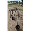 Image 2 : WOODEN SAWHORSES AND TWO-WHEEL CART FRAME