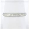 Image 6 : Antique 18K White Gold 2.6mm Engraved Textured Work Eternity Stackable Band Ring