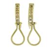 Image 1 : Classic 14K Yellow Gold 0.42 ctw Round Channel Diamond Huggie Cuff Omega Earring