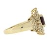 Image 5 : 14k Yellow Gold 2.52 ctw Oval Ruby w/ Round Brilliant Diamond Halo Cocktail Ring