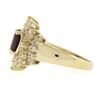 Image 6 : 14k Yellow Gold 2.52 ctw Oval Ruby w/ Round Brilliant Diamond Halo Cocktail Ring