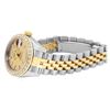 Image 4 : Rolex Ladies 18K Gold And Steel Champagne Index Diamond Bezel Hidden Clasp Datej