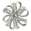 Image 4 : Vintage Platinum Gia 8.2 ctw Diamond Large Flower Statement Pin Brooch Pendant