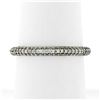 Image 1 : New 14K White Gold.85 ctw Diamond 2.30mm Domed 3 Row Eternity Wedding Band Ring