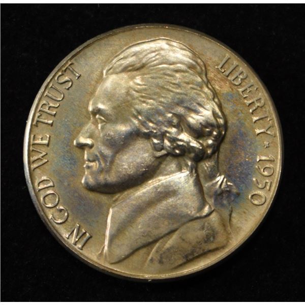 1950 JEFFERSON NICKEL GEM PR