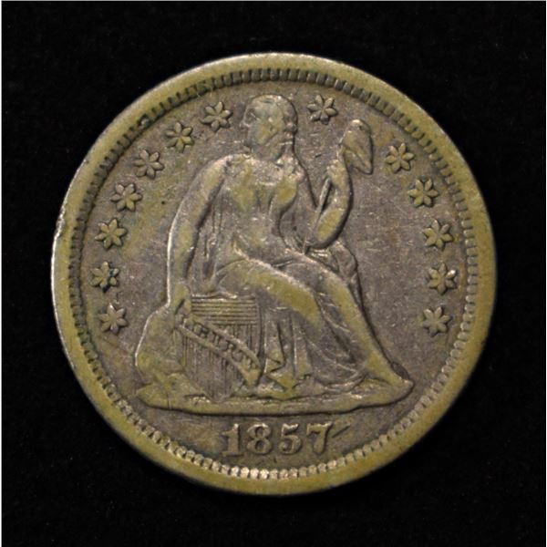 1857-O LIBERTY SEATED DIME VF/XF