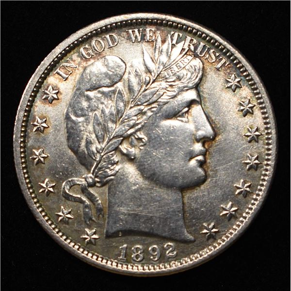 1892 BARBER HALF DOLLAR AU/BU