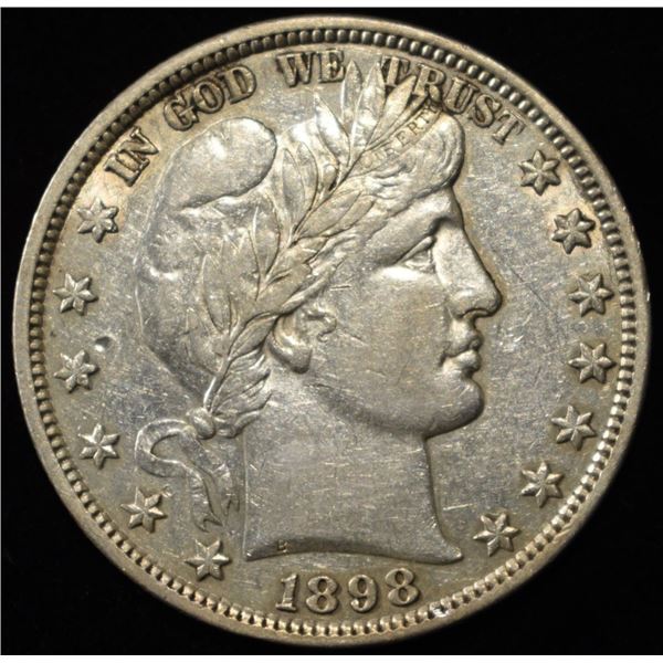 1898 BARBER HALF DOLLAR AU
