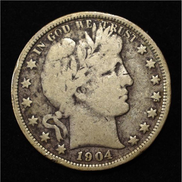 1904 BARBER HALF DOLLAR FINE