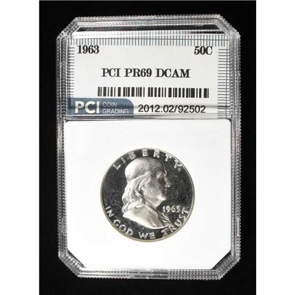 1963 FRANKLIN HALF DOLLAR SUPERB GEM+ BU DCAM