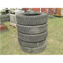 (1) LOT OF 5 USED 11R22.5 TIRES
