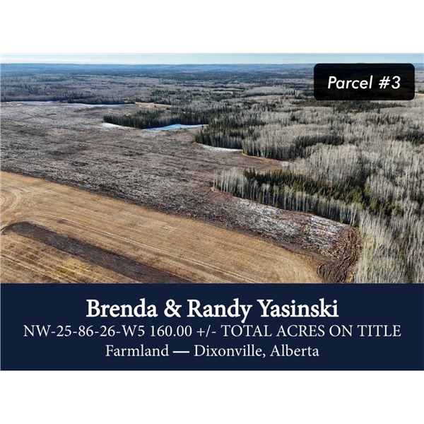 NW-25-86-26-W5 160.00 +/- TOTAL ACRES ON TITLE