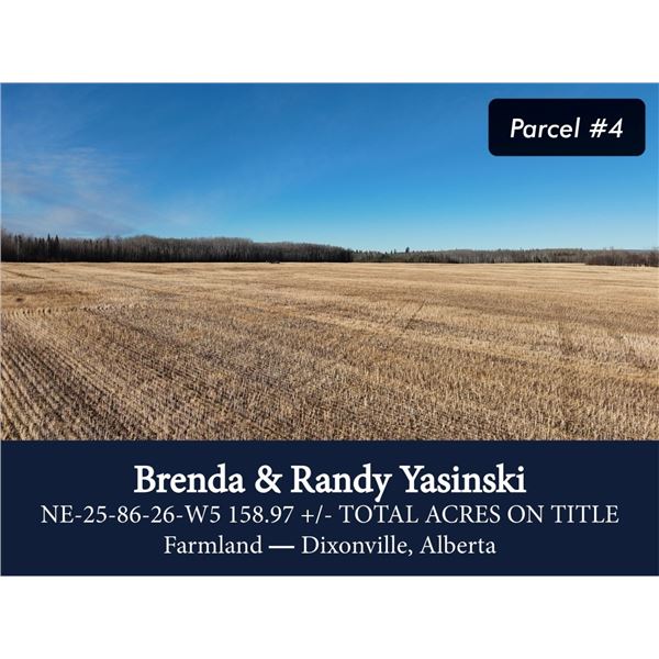 NE-25-86-26-W5 158.97 +/- TOTAL ACRES ON TITLE