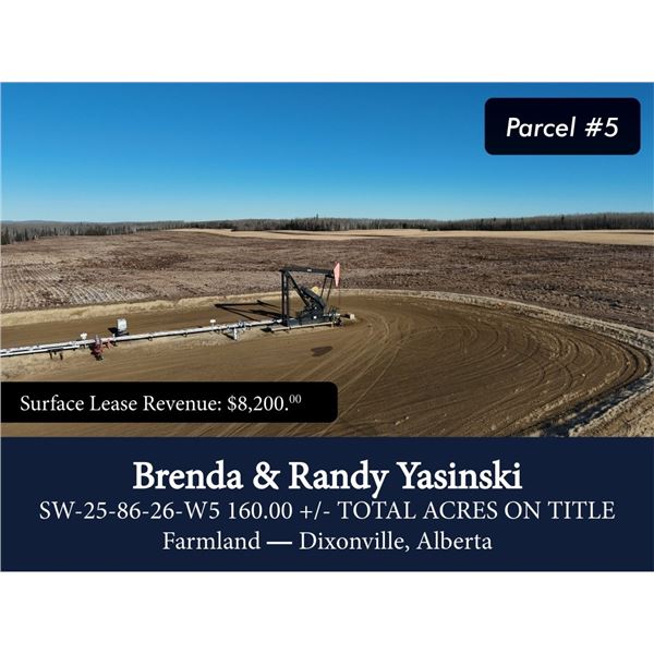 SW-25-86-26-W5 160.00 +/- TOTAL ACRES ON TITLE