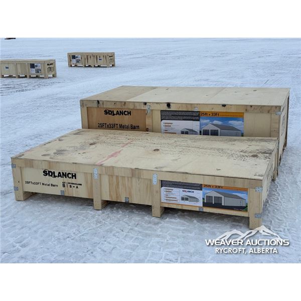 25 X 33 FT. DOUBLE GARAGE SHED