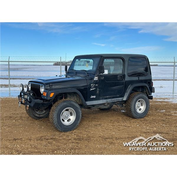 2001 TJ SPORT 2 DOOR JEEP SPORTS UTILITY VEHICLE