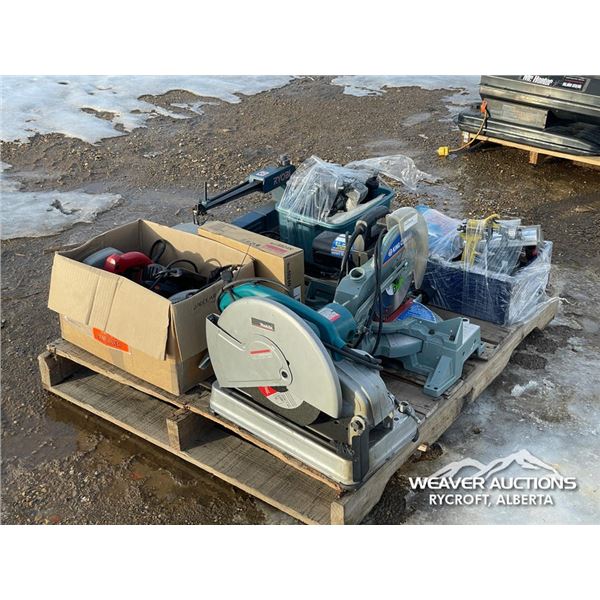 ASSORTED SHOP SAWS & TOOLS