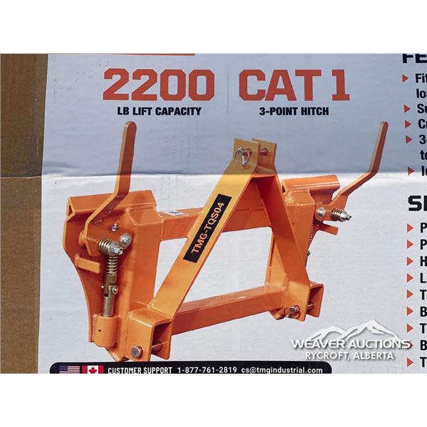 TMG 3PT HITCH TO SKID STEER QUICK ATTACH ADAPTER