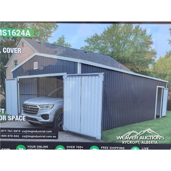 TMG 16 X 24 FT. METAL GARAGE SHED