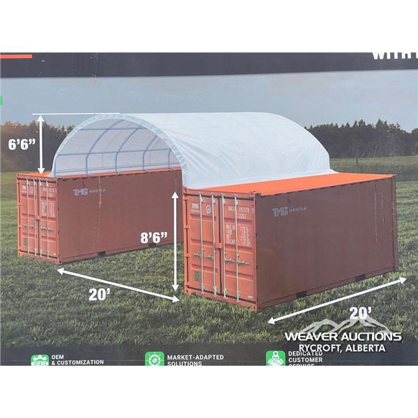 TMG 20 X 20 FT. PE FABRIC CONTAINER SHELTER
