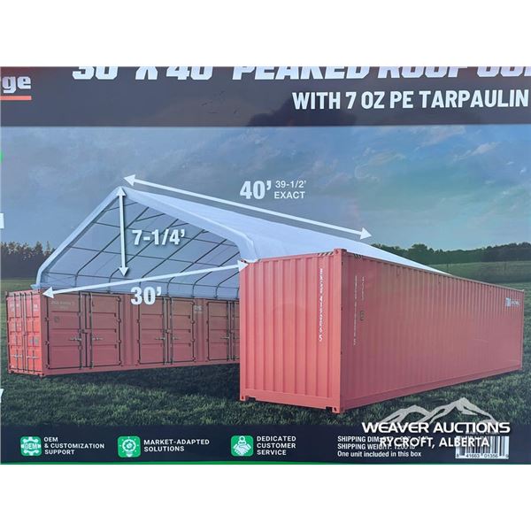 TMG 30 X 40 FT. PEAKED ROOF CONTAINER SHELTER