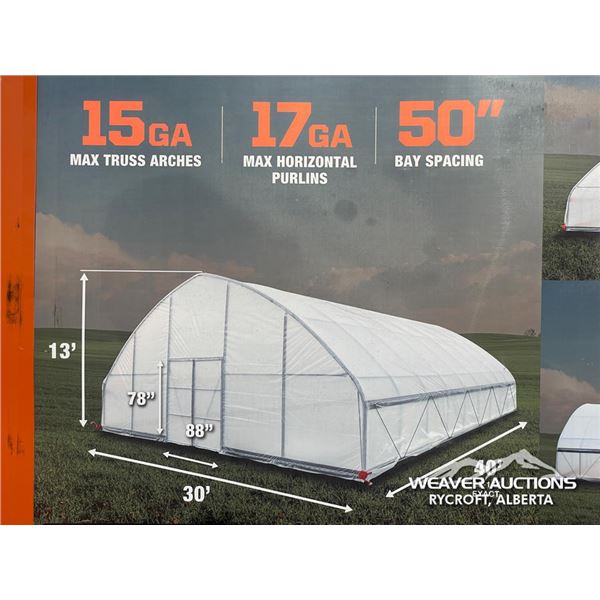 TMG 30 X 40 FT. TUNNEL GREENHOUSE
