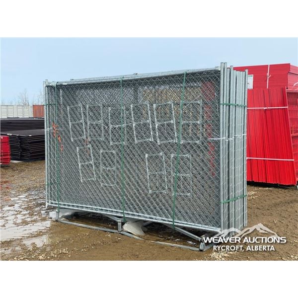 (20) 9.5 X 6 FT. CHAIN LINK SITE FENCE PANELS