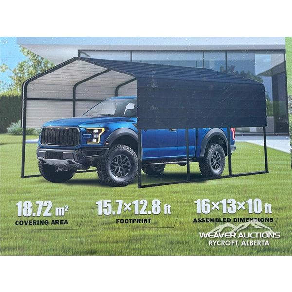 LANDHONOR 10 X 13 X 16 FT. METAL CARPORT