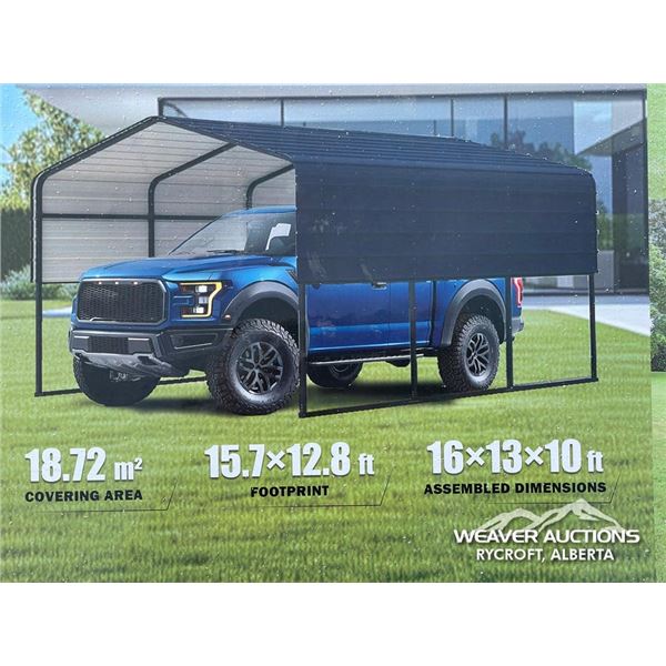 LANDHONOR 10 X 13 X 16 FT. METAL CARPORT
